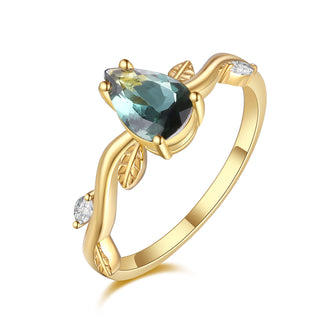 Forest Tear · Pear Cut Tourmaline Promise Ring