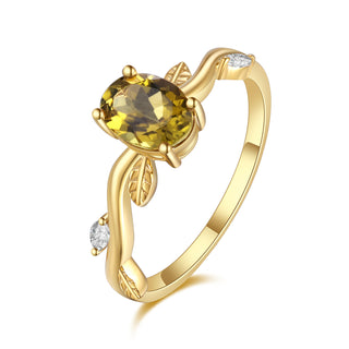 Golden Grove · Oval Cut Tourmaline Promise Ring