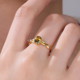 Golden Grove · Oval Cut Tourmaline Promise Ring