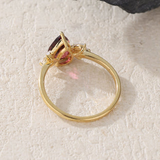 Rosé Whisper · Pear Cut Pink Tourmaline Promise Ring