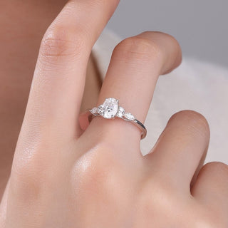 Stellar Grace · Round Cut Moissanite Engagement Ring