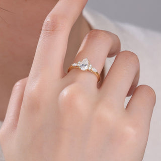 Celestial Tear · Pear Cut Moissanite Engagement Ring