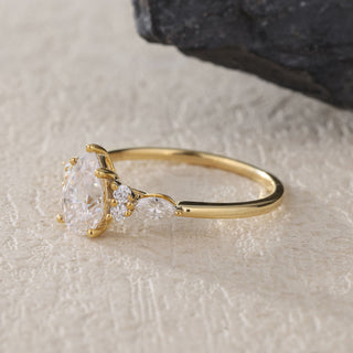 Celestial Tear · Pear Cut Moissanite Engagement Ring