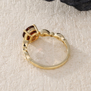 Amber Bloom · Round Cut Tourmaline Promise Ring