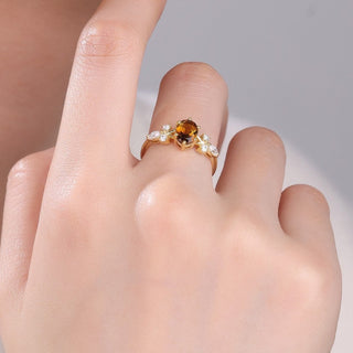 Golden Ember · Oval Cut Tourmaline Promise Ring