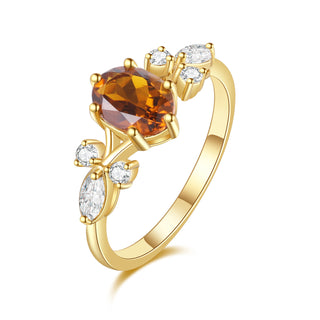 Golden Ember · Oval Cut Tourmaline Promise Ring