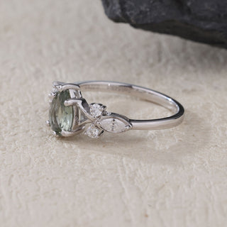 Moonlit Mist · Pear Cut Tourmaline Promise Ring
