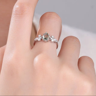 Moonlit Mist · Pear Cut Tourmaline Promise Ring