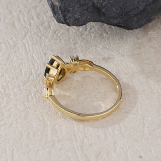 Forest Vow · Pear Cut Green Tourmaline Promise Ring