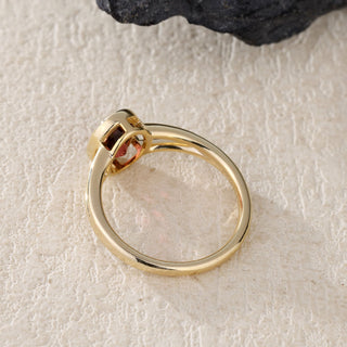 Crimson Oath · Oval Cut Tourmaline Promise Ring
