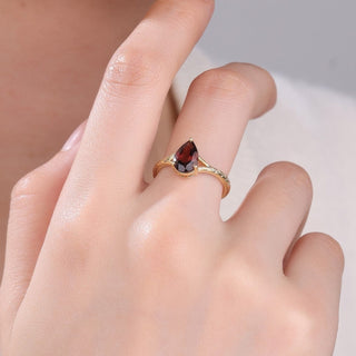 Amber Mirage · Pear Cut Tourmaline Promise Ring