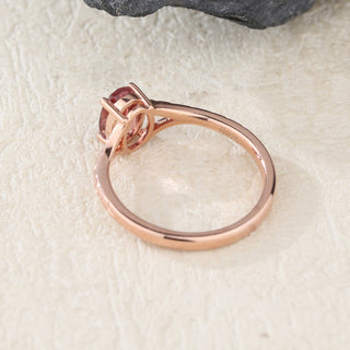 Rosy Pledge · Oval Tourmaline Promise Ring
