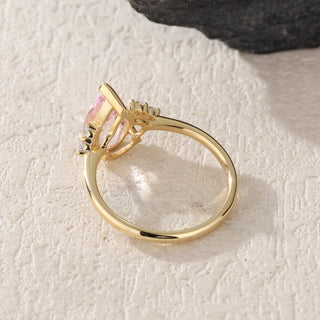 Blush Secret · Pear Brilliant Morganite Promise Ring