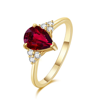 Crimson Vow • Heart Tourmaline Promise Ring