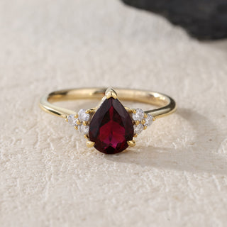 Crimson Vow • Heart Tourmaline Promise Ring