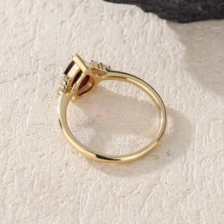 Crimson Vow • Heart Tourmaline Promise Ring