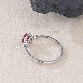 Crimson Whisper • Oval Ruby Promise Ring