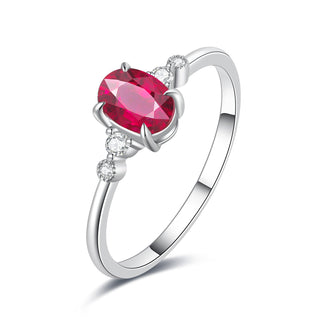 Crimson Whisper • Oval Ruby Promise Ring