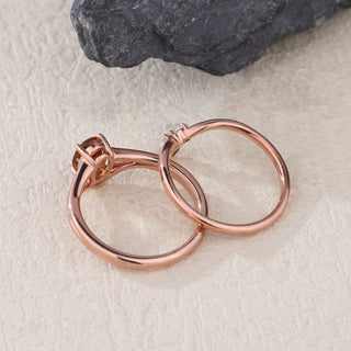 Amber Flame • Oval Tourmaline Bridal Set