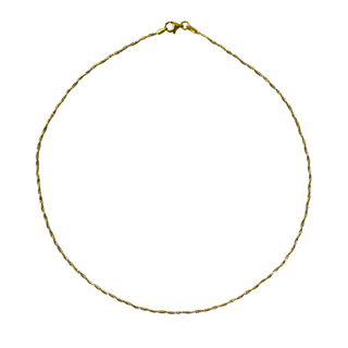 925 Italian Silver Necklace Two-color woven necklace 40CM