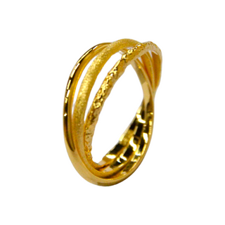 925 italian silver ring Three-ring interlocking ring