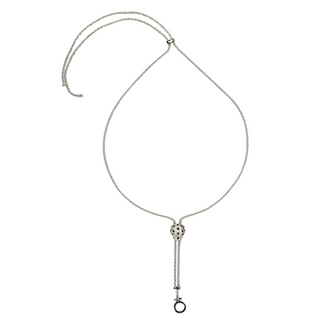 925 Italian Silver Necklace 2.0 Round Embrace Enamel Leopard Necklace 80CM