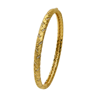 925 Italian Silver Bangle 5M twisted semi-circular inlaid bangle