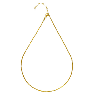 925 Italian Silver Necklace 040 Twisted Wave Electric Double Color 1.8 40+5CM