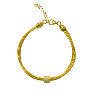 925 Italian Silver Bracelet Two-arc tail package 6M pearl bracelet 16+3cm