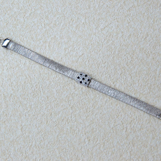 925 Italian Silver Bracelet 7M Bare Body Silver Striped Zebra Hand Bracelet 16+3CM