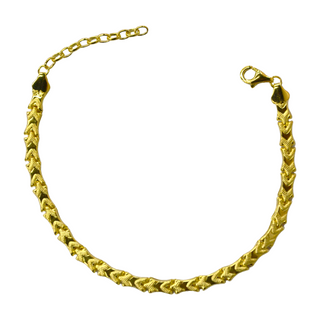 925 Italian Silver Bracelet 4.3M hollow frosted arrow bracelet 16+3cm