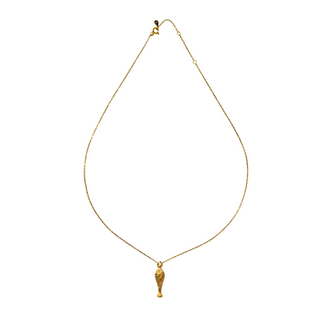 925 Italian Silver Necklace Long hollow vase with lace trim and chain