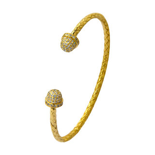 925 Italian Silver Bangle 2.8M twisted braided net Bangle