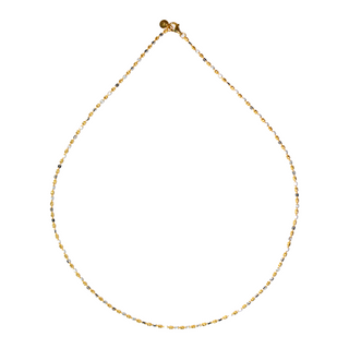 925 Italian Silver Necklace 2.0 Dual-color Square Moon Beads 45CM