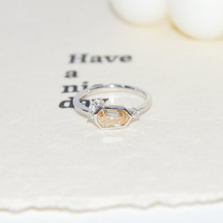 Sunlit Veil · ShieldCut Promise Ring