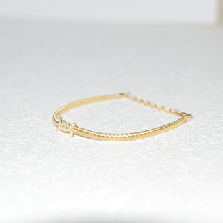 925 Italian Silver Bracelet 3M twisted silk C crosdiamond bracelet 16+3cm