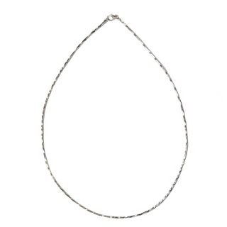 925 Italian Silver Necklace 1.0 laser woven flash bead B20