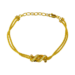 925 Italian Silver Bracelet Small circle embraces double-stranded S-wrapped drill bracelet 16+3CM