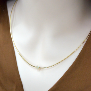 925 Italian Silver Necklace 1.2 soft spring square drill collar 40+5cm