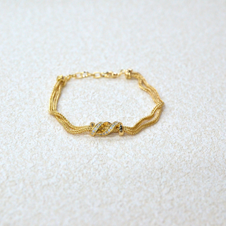 925 Italian Silver Bracelet snakebone double chain twistwed diamond bracelet, 16+3cm