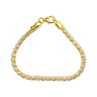 925 Italian Silver Bracelet Three-row car-drilled bracelet 16CM