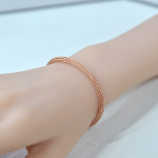 925 Italian Silver Bracelet 4mm Braided Bracelet 16+5 cm