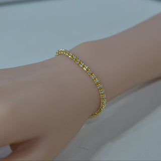 925 Italian Silver Bracelet 2.8 White zircon net bracelet, 16+3 cm