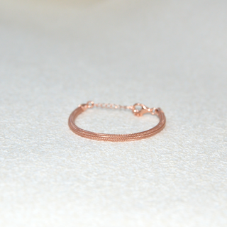 925 Italian Silver Bracelet 4mm Braided Bracelet 16+5 cm