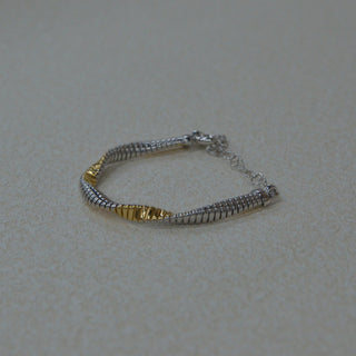 925 Italian Silver Bracelet Twisted wrapped wave treasure heart tube bracelet,15+5 cm