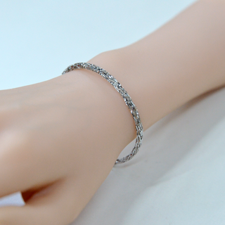 925 Italian Silver Bracelet 3M Flashing Thread Chain Bracelet 16+5cm