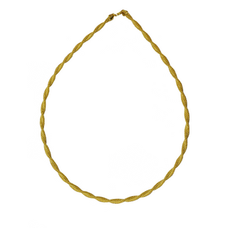 925 Italian Silver Necklace 4m flat twisted mesh necklace 45cm