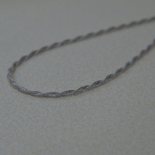925 Italian Silver Necklace 4m flat twisted mesh necklace 45cm