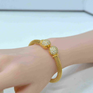 925 Italian Silver Bangle 6M braided hollow hydrangea bracelet