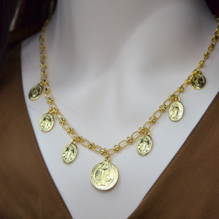 925 Italian Silver Necklace 17+13.6 Jesus tag necklace 45CM